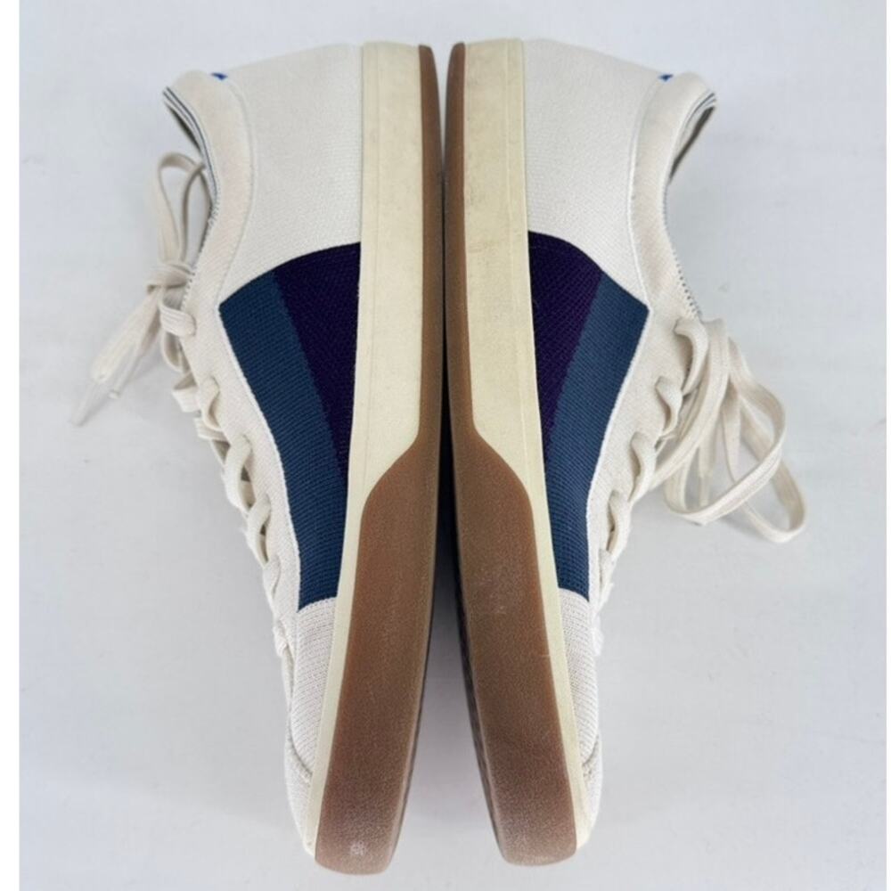 Rothy’s BlackBerry Block Lace Ups Lace Up Sneakers Off-White Blue Purple 10 - Picture 6 of 10
